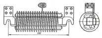 Ленточный резистор для крепления на шпильках